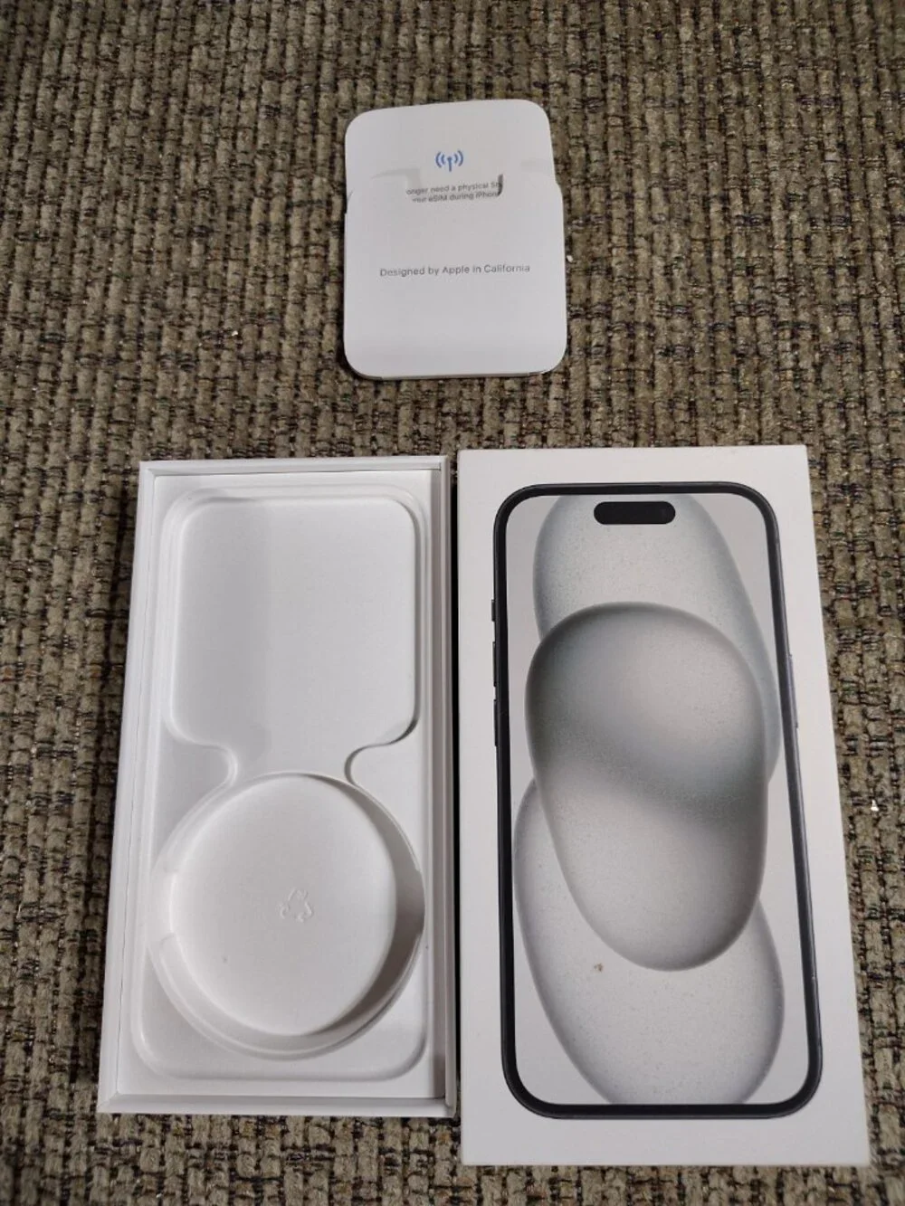 Apple iPhone 15 Empty Retail Box Only Black 128GB Model A2846 MTMJ3LL/A